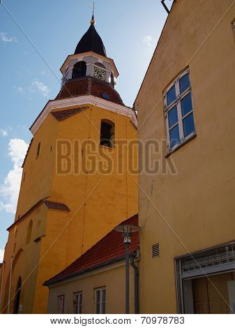 Bell Tower In Faaborg Funen Denmark