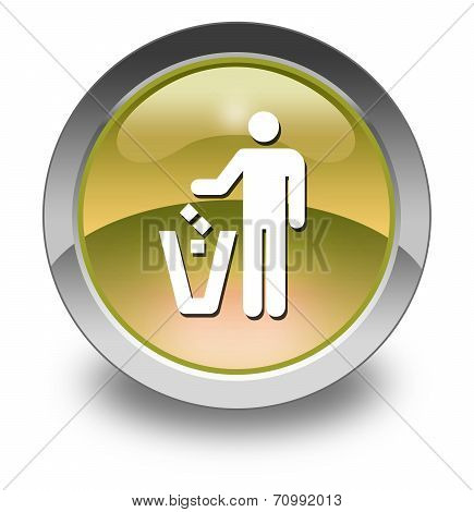 Icon, Button, Pictogram Litter Container