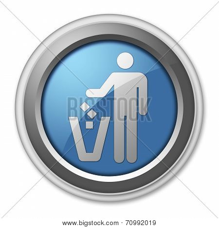 Icon, Button, Pictogram Litter Container