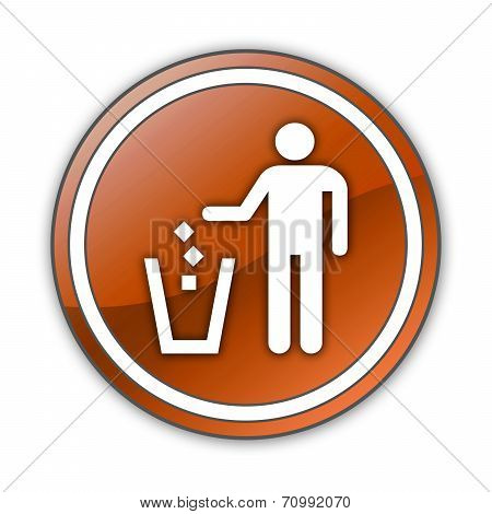 Icon, Button, Pictogram Litter Container