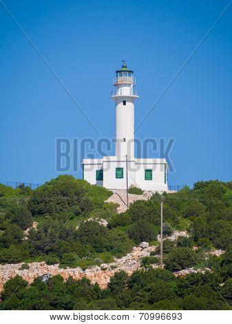 Cape lighthouse of Lefkas island in Greece