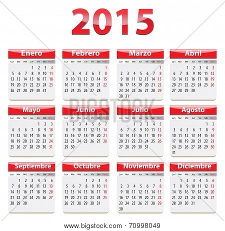 2015 Spanish Calendar