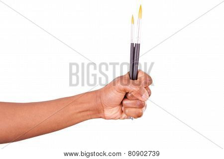 African American Journalist Protesting Against Terror And For Expression Freedom