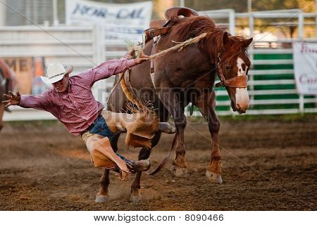 Willits, CA-juli 03: Deelnemers van de vierde van juli viering Willits Frontier dagen rodeo.