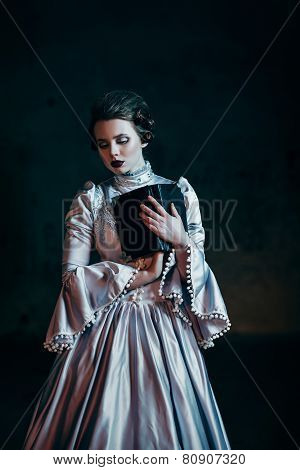 Woman in victorian dress