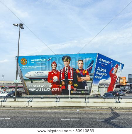 Advertising Of Aeroflot In Berlin Tegel