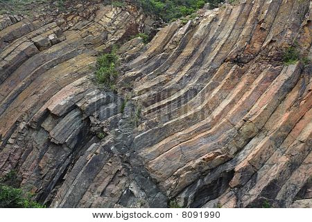 Hong Kong geopark přirozené šestihranných sloupce nástěnné