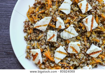 Buckwheat With Carrot And Chopped Adygei Cheese