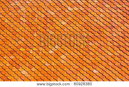 Roof texture of temple in Thailand.