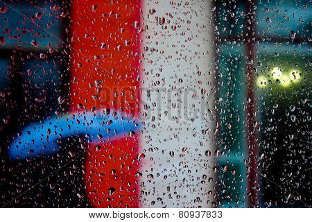 blue umbrella and drops