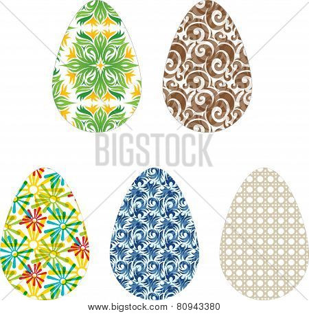 5 flat easter eggs