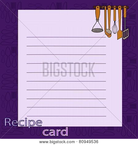 Recipe Blank. Vector Illustration