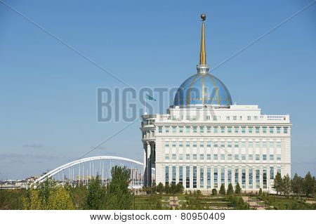 Exterior of the President palace in Astana, Kazakhstan.