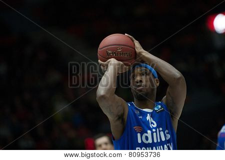 VALENCIA, SPAIN - JANUARY 21: Mohammed during Eurocup match between Valencia Basket Club and CSU Asesoft at Fonteta Stadium on January 21, 2015 in Valencia, Spain