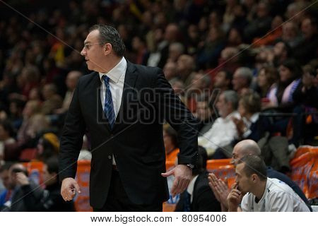 VALENCIA, SPAIN - JANUARY 21: Vladimir Arnautovic during Eurocup match between Valencia Basket Club and CSU Asesoft at Fonteta Stadium on January 21, 2015 in Valencia, Spain