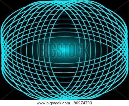 Abstract background with blue line circles