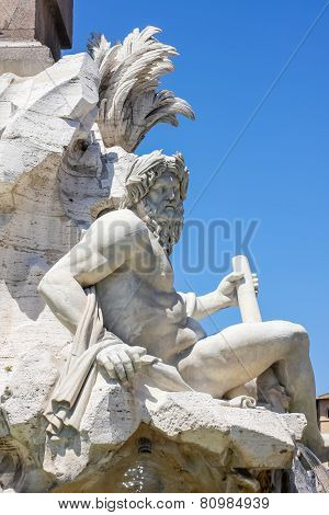 Fontana Dei Quattro Fiumi At Piazza Navona, Rome