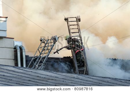 A Fire In A Warehouse At 108 Frolovska