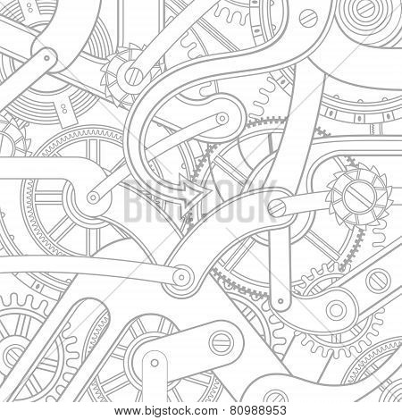 seamless pattern of gears