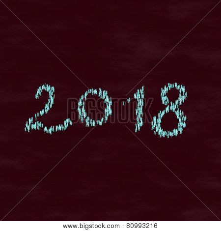 Number 2018 chalk inscription