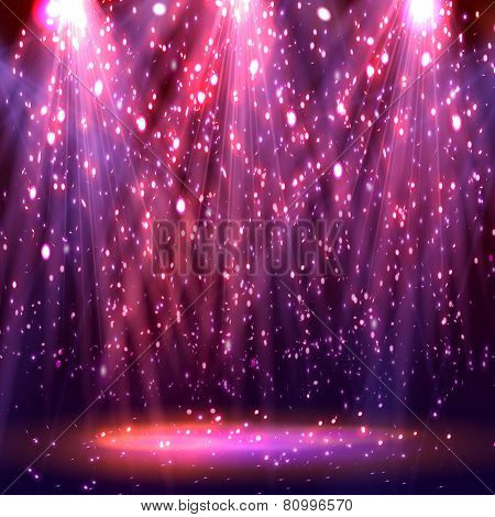Stage spotlights. abstract festive background