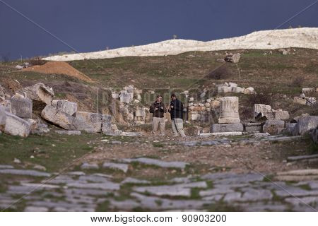 Tourists Explore Antioch Pisidian