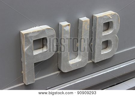 3D Signboard English Pub