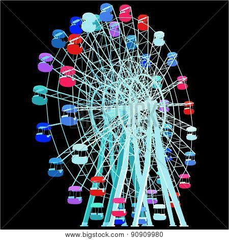 Colorful Double Carousel Vector