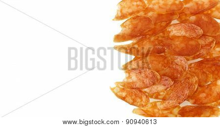 Top View Of Raw Chinese Sausage