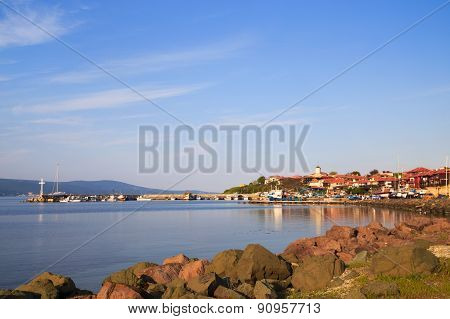 The North Harbor Of The Old Town Of Nessebar, Bulgaria