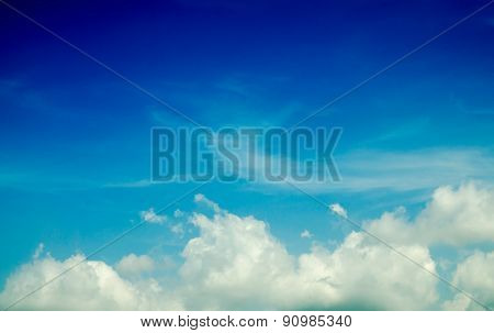 blue sky with cloud