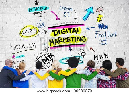 Digital Marketing Branding Strategy Online Media Concept