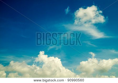 light blue sky and white cloud