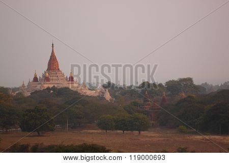 old Buddhist temples and pagodas in Bagan, Myanmar