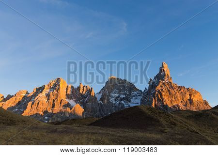 High Mountain At Twilight