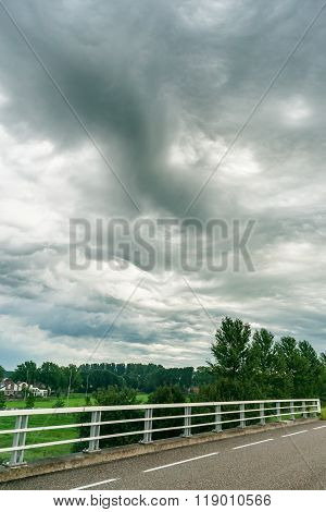Special Type Of Weather That Is Also Known As Asperatus Clouds, Kampen, Overijssel