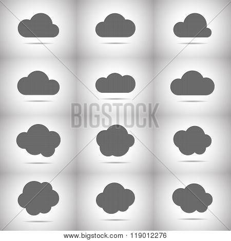Vector icons - clouds