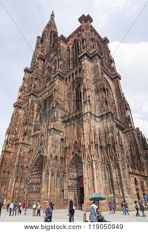 Tower Of Strasbourg Cathedral (notre Dame), France