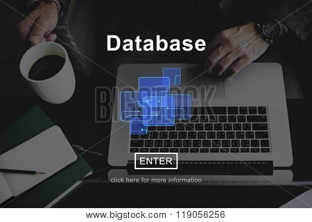 Database Online Technology Website Storage Concept