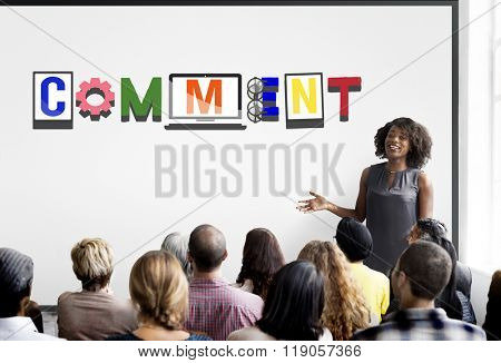 Comment Social Media Social Networking Observation Concept