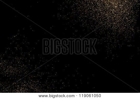 Gold glitter texture vector.