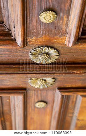 Abstract  Rusty Brass Brown Knocker Gallarate Varese Italy