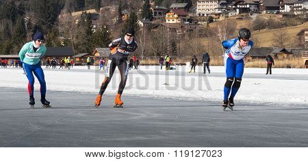 Some Skaters On The Ice In Austria