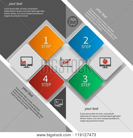 Abstract 3D Paper Infographics