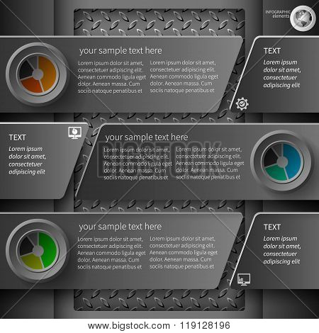 Abstract 3D Paper Infographics
