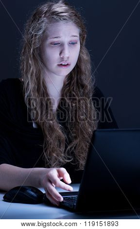 Young Student And Cyberbulling