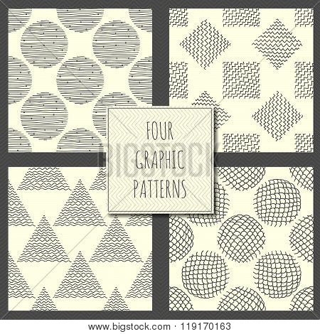 Vector seamless geometric patterns
