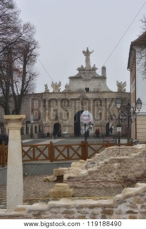 Alba Iulia, Romania - December 04, 2015. Walk Through The City Of Alba Iulia And Different Points Of