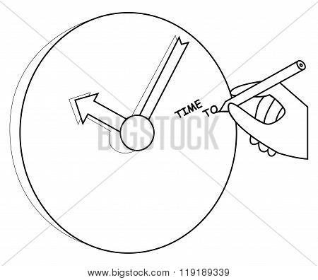 Creative Clock With Pen