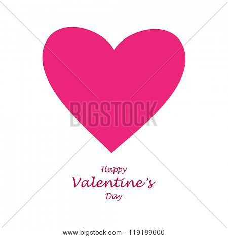 Pink hart.Vector Valentine's Day